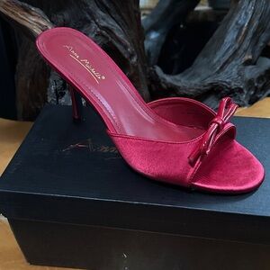 Anne Michelle Red Kitten Heels